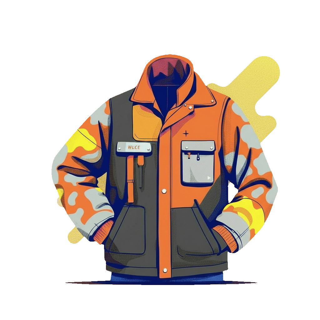 Arbeitskleidung mit Logo bedruckt und veredelt