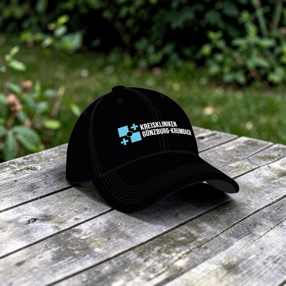 Bedruckte Caps für Kreiskliniken Günzburg-Krumbach