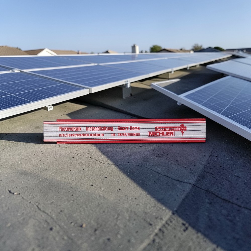 Bedruckter Meterstab für Elektrotechnik Michler in Krumbach