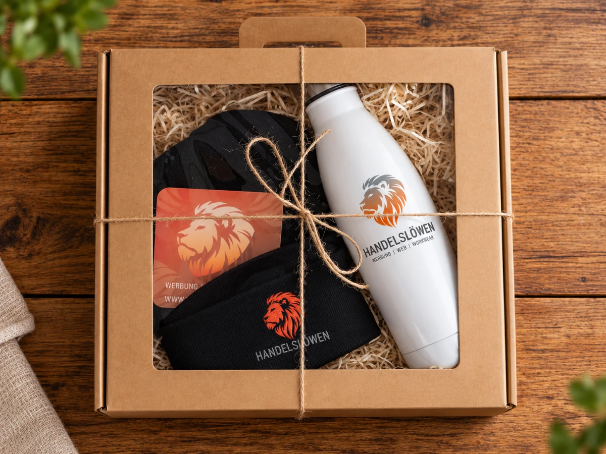 Individuell zusammengestellte Kundengeschenke und Geschenkboxen von Handelslöwen
